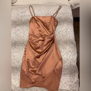 Rose gold cocktail dress